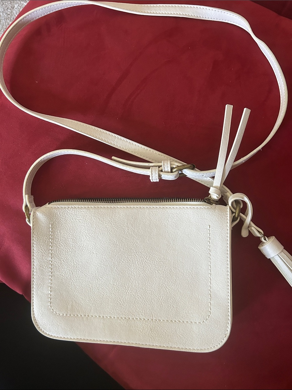 Sonoma White Crossbody Bag with Adjustable Strap